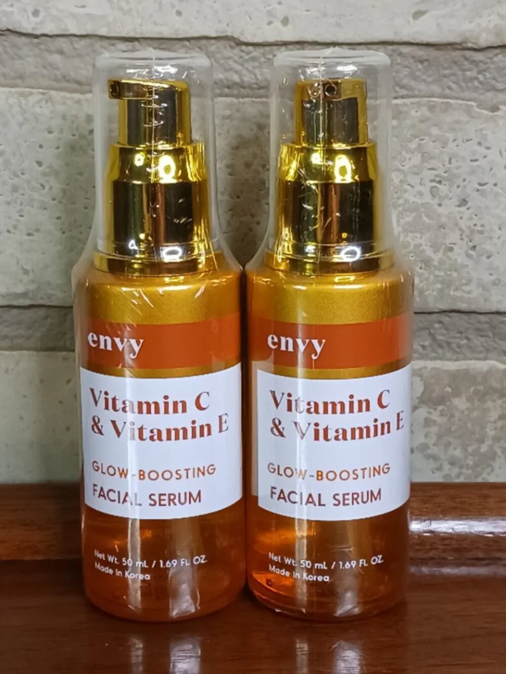 Lot of 2 Envy Vitamin C & Vitamin E Glow Boosting Facial Serum 1.69 fl. oz. 2Pc.
